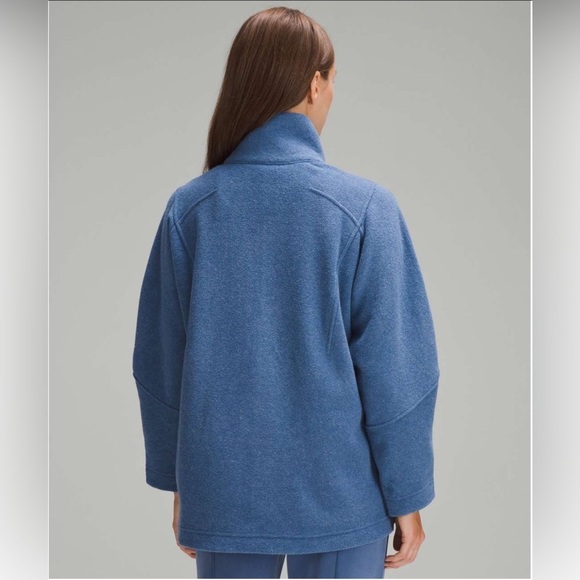 Lululemon Looped Terry Fleece Full Zip in Pitch Blue - Picture 3 of 9